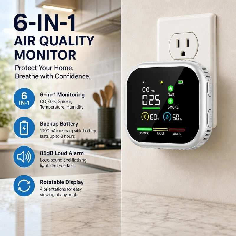 6-in-1 Digital Air Quality Detector