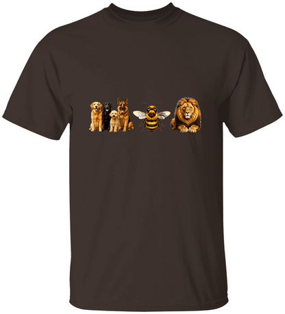 Unisex Heavy Cotton Tee Dogs Bee Lion