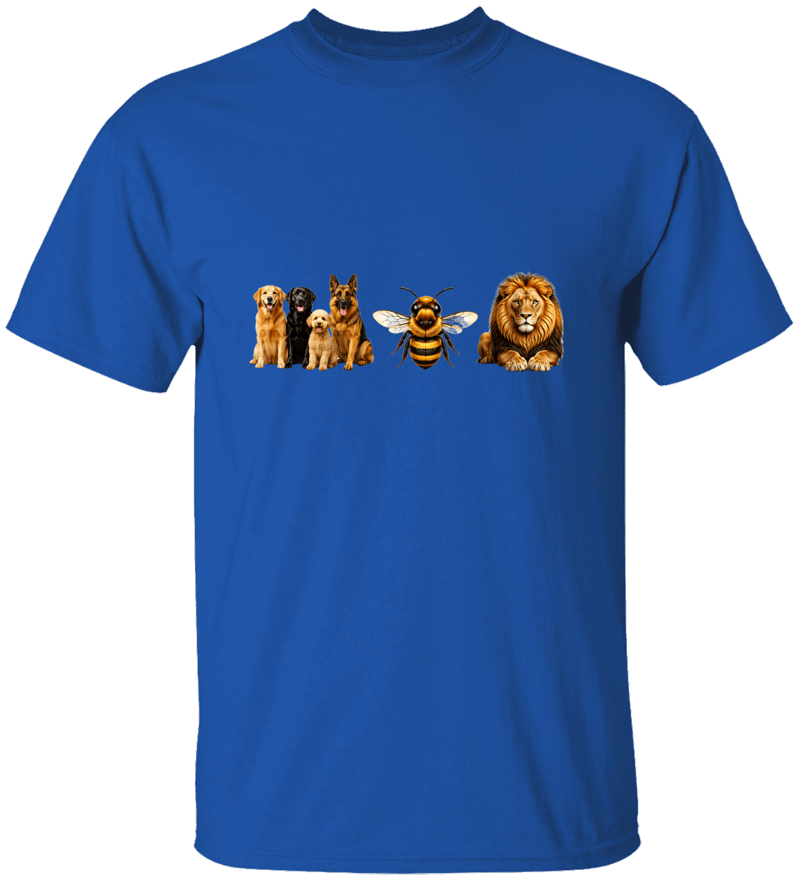 Unisex Heavy Cotton Tee Dogs Bee Lion