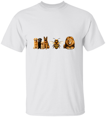 Unisex Heavy Cotton Tee Dogs Bee Lion