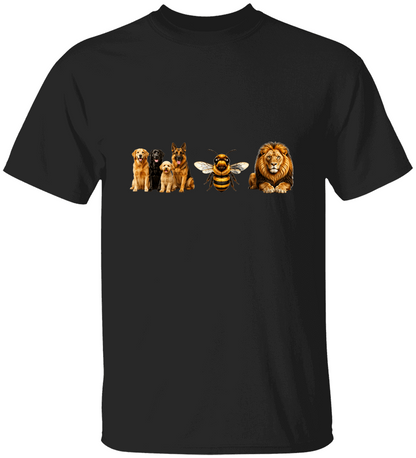 Unisex Heavy Cotton Tee Dogs Bee Lion