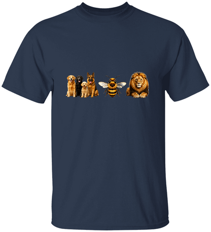 Unisex Heavy Cotton Tee Dogs Bee Lion