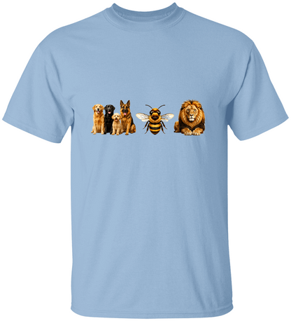Unisex Heavy Cotton Tee Dogs Bee Lion