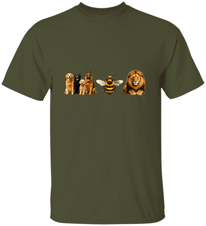 Unisex Heavy Cotton Tee Dogs Bee Lion